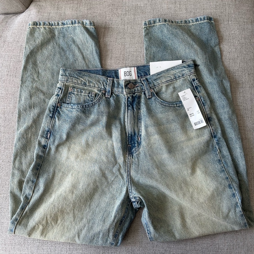 BDG Blue Relaxed Jeans with Vintage Fade
